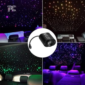 6w small car blinking fiber optic starlight roof kit voice activated application & remote control motor home starlight engine