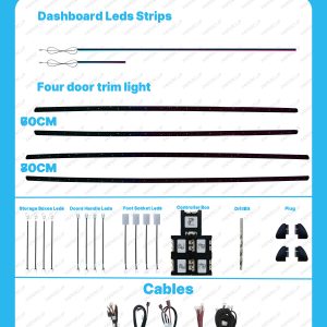 Direct plug-in universal rainbow ambient light / car modification universal ambient light