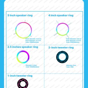 Car Modification Universal Speaker Ambient Lighting Ring